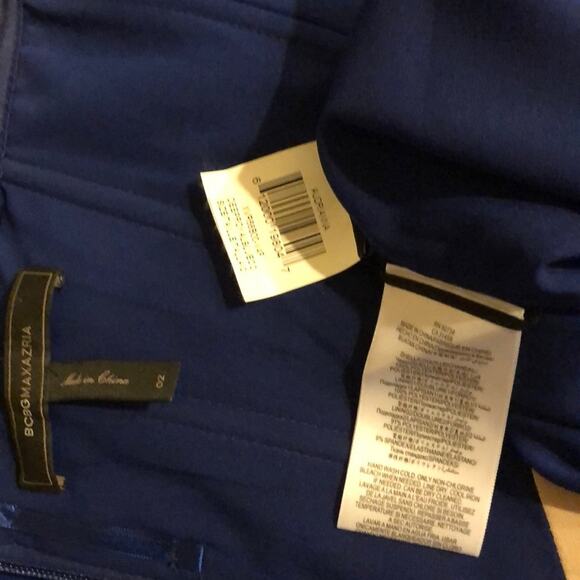 Bcbgmaxazria Audrianna Strapless Color Block Maxi Dress Size 2 - Picture 8 of 14